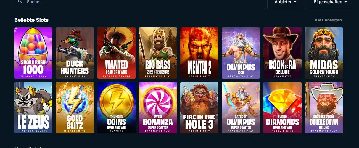 Beliebte Spielautomaten im Betpanda Casino